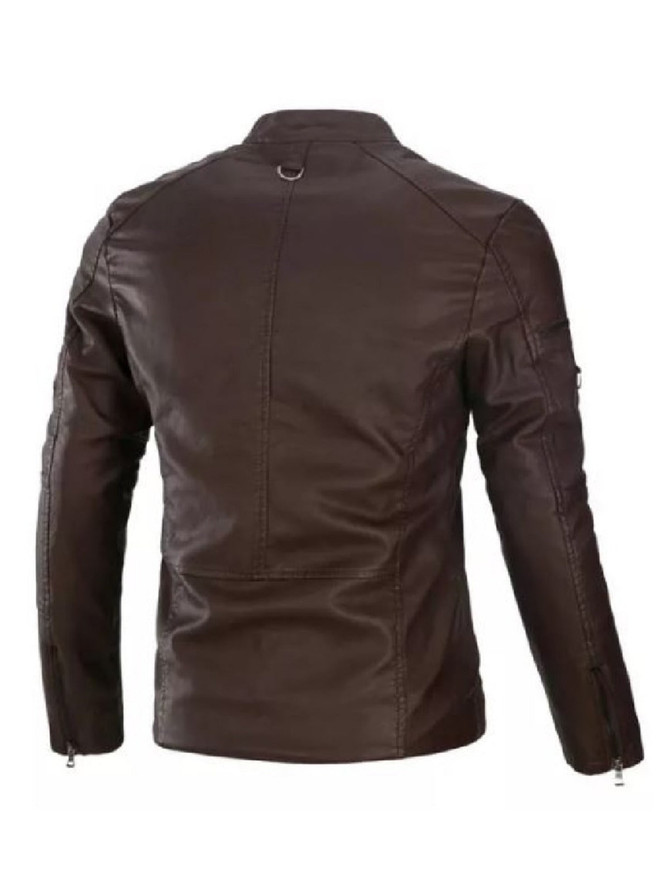 Mens Choco Brown Vintage Leather Jacket