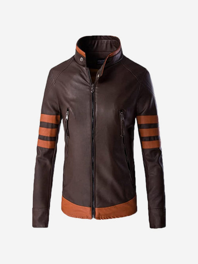 X-Men Origins Wolverine Brown Leather Jacket