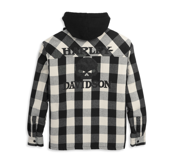 Harley Devidson Skull Hoodie Buffalo Check Jacket Harley Devidson Skull Hoodie Buffalo Check Jacket