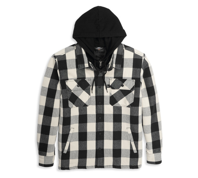 Harley Devidson Skull Hoodie Buffalo Check Jacket Harley Devidson Skull Hoodie Buffalo Check Jacket