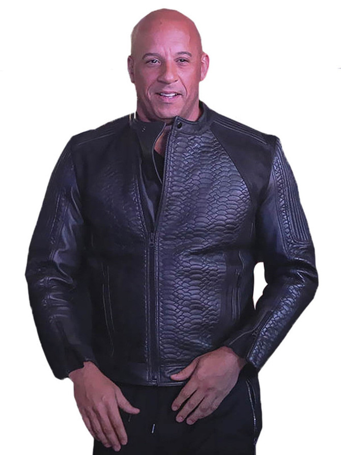 Vin Diesel xXx 3 Movie Premiere Black Leather Jacket