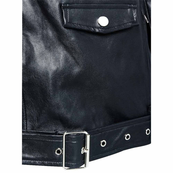 WWE Unisex Zipper Closure Black Leather Jacket WWE Unisex Zipper Closure Black Leather Jacket