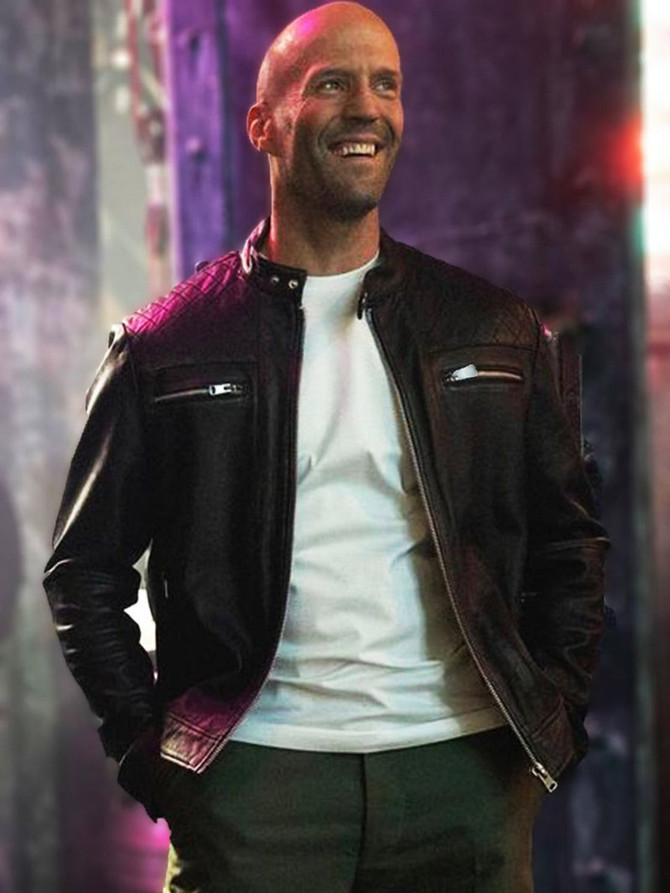 Jason Statham The Expendables 4 Black Leather Jacket Jason Statham The Expendables 4 Black Leather Jacket