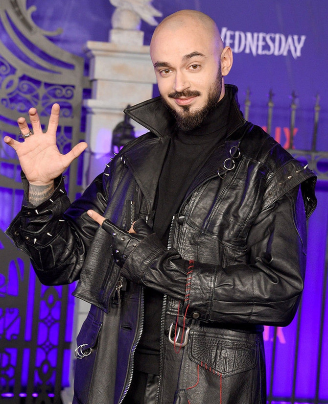 Wednesday 2022 Victor Dorobantu Black Leather Coat Wednesday 2022 Victor Dorobantu Black Leather Coat