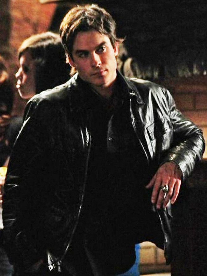 Damon Salvatore The Vampire Diaries Leather Jacket Damon Salvatore The Vampire Diaries Leather Jacket