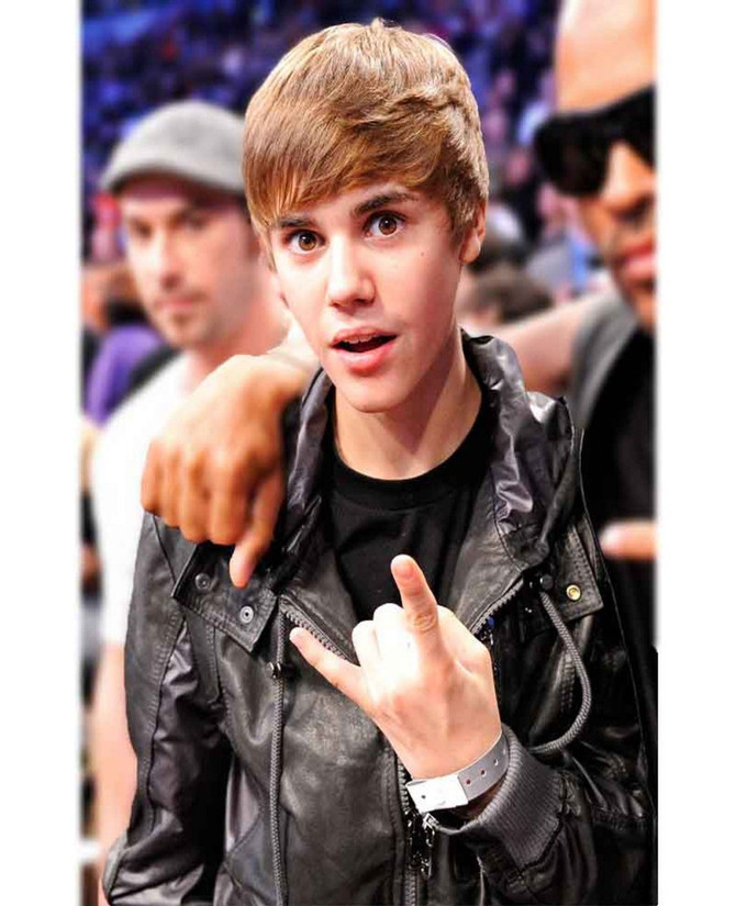 Justin Bieber NBA All Star Game Hooded Leather Jacket Justin Bieber NBA All Star Game Hooded Leather Jacket