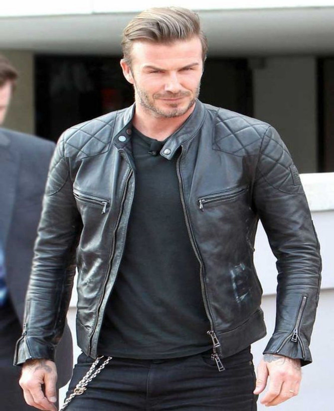 David Beckham Black Leather Jacket David Beckham Black Leather Jacket
