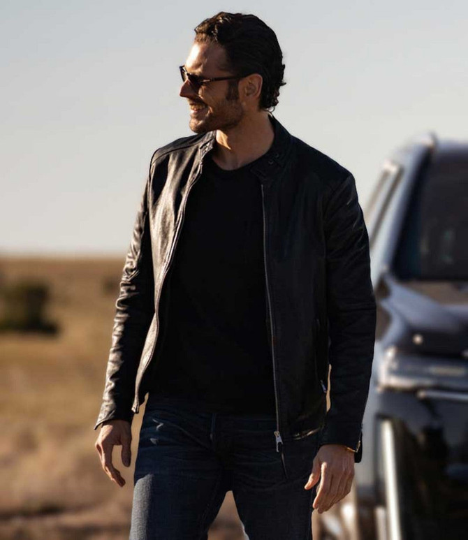 The Cleaning Lady 2022 Arman Morales Black Leather Jacket The Cleaning Lady 2022 Arman Morales Black Leather Jacket