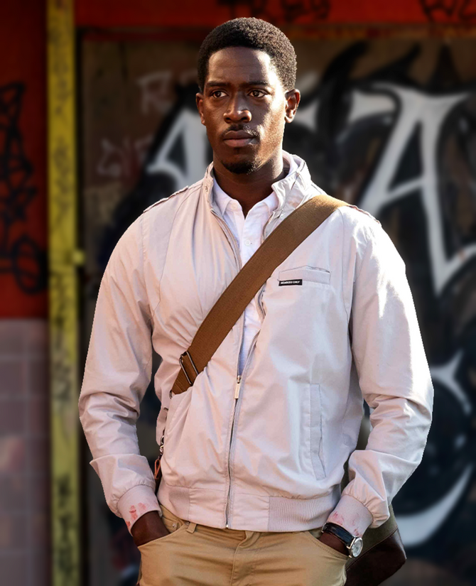 Snowfall 2017 Damson Idris White Cotton Jacket Snowfall 2017 Damson Idris White Cotton Jacket