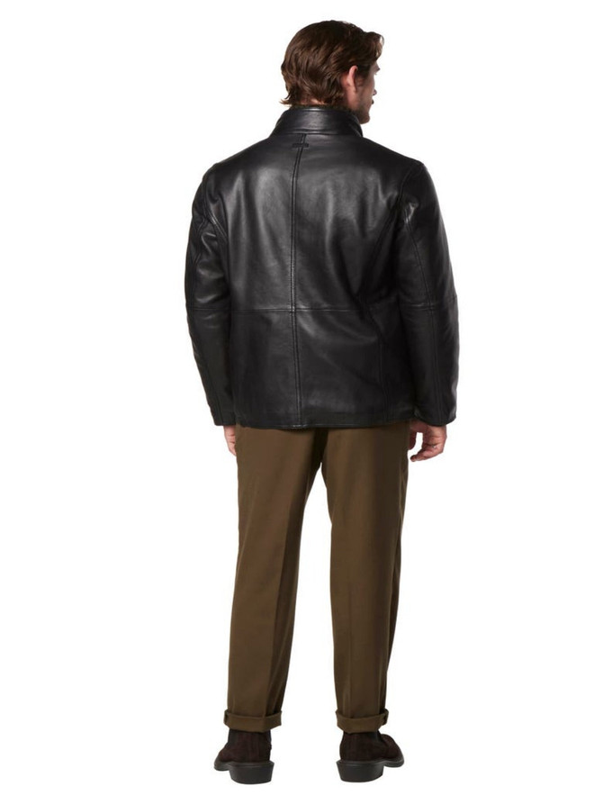 Mens Designer Black Bomber Leather Jacket Mens Designer Black Bomber Leather Jacket