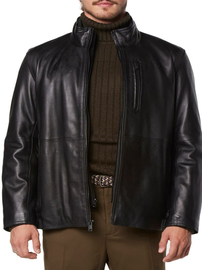 Mens Designer Black Bomber Leather Jacket Mens Designer Black Bomber Leather Jacket