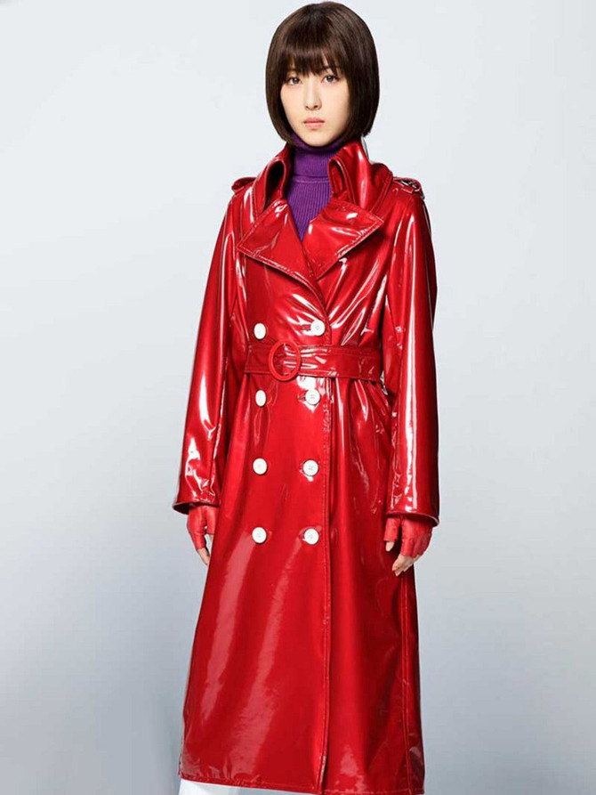Minami Hamabe Shin Kamen Rider 2023 Red Trench Coat Minami Hamabe Shin Kamen Rider 2023 Red Trench Coat