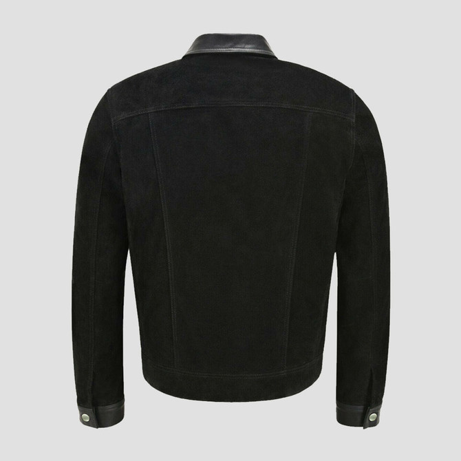 Mens Western Suede Black Leather Jacket Mens Western Suede Black Leather Jacket