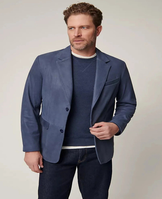 Mens Classy Embossed Blue Blazer Mens Classy Embossed Blue Blazer