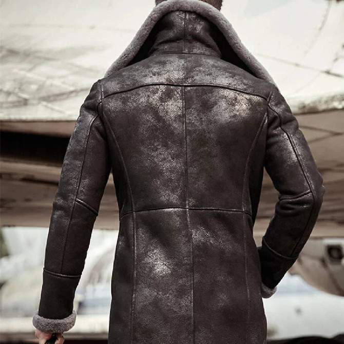 Mens B3 Bomber Shearling Long Jacket Mens B3 Bomber Shearling Long Jacket