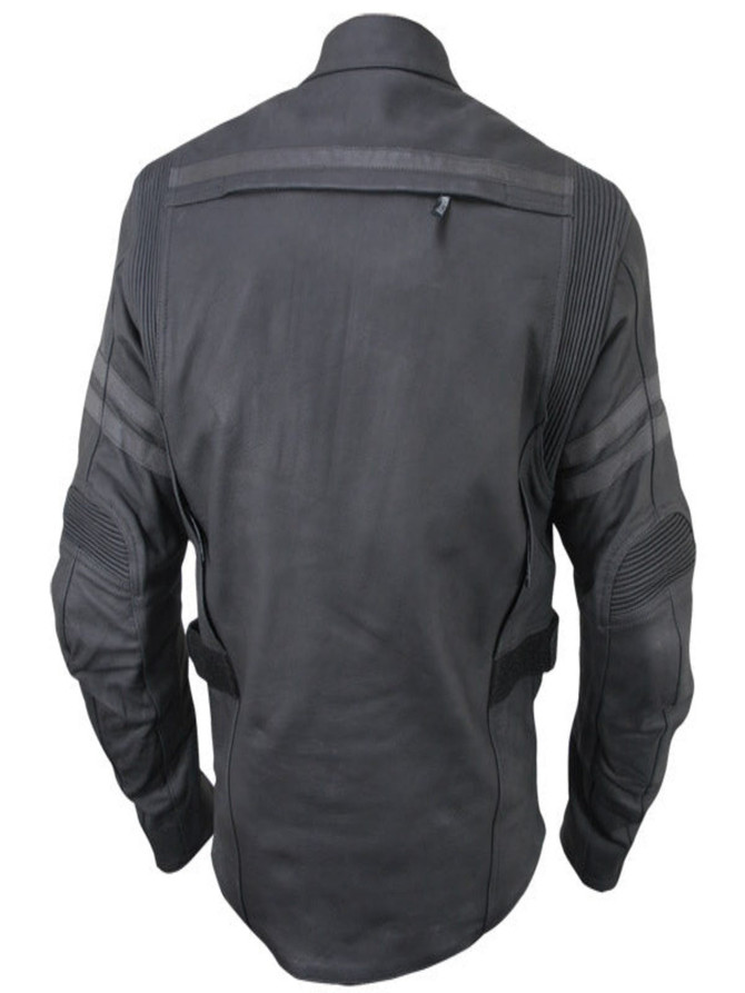 Mens Armoured Leather Motorcycle Jacket