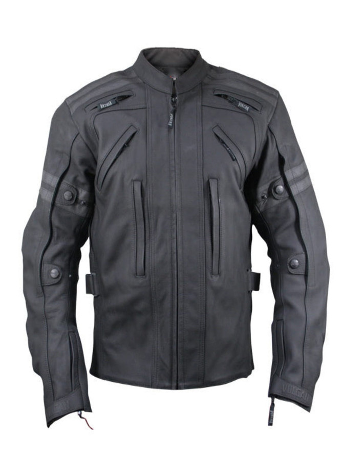 Mens Armoured Leather Motorcycle Jacket