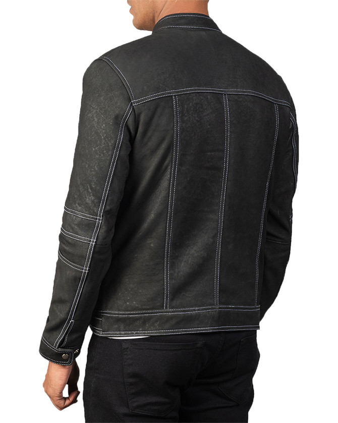 Men's Decent Black Leather Jacket Men's Decent Black Leather Jacket