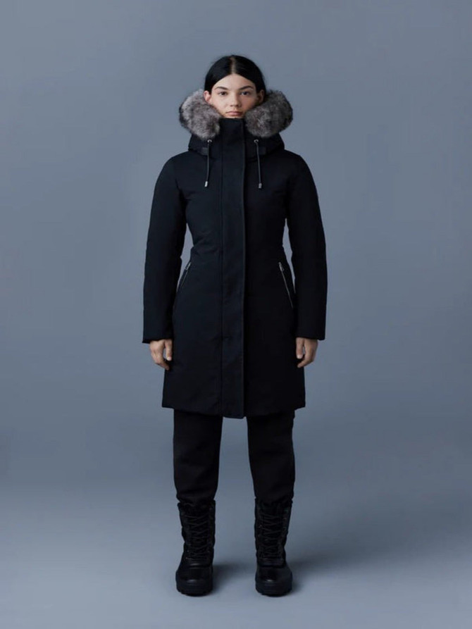 Womens Fitted Down Coat With Removable Bib Womens Fitted Down Coat With Removable Bib