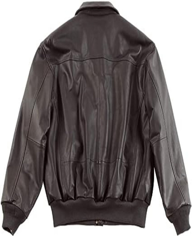 Mens Brown Air Force A-2 Leather Flight Bomber Jacket Mens Brown Air Force A-2 Leather Flight Bomber Jacket