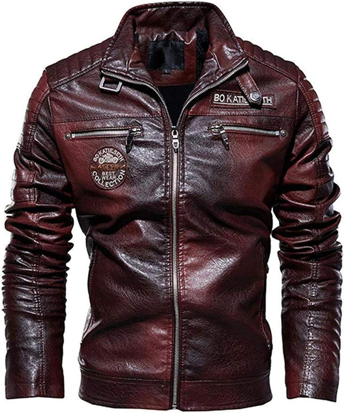 Men's Stylish Winter Windbreaker Biker Jacket
