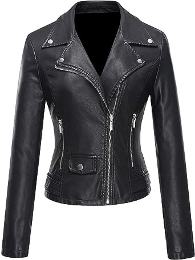 Women’s Stylish Black Moto Jacket Women’s Stylish Black Moto Jacket