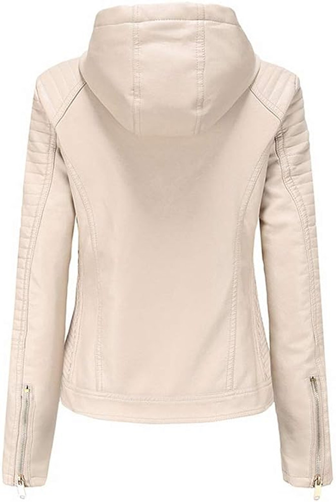 Women’s Winter Warm Hooded Biker Jacket