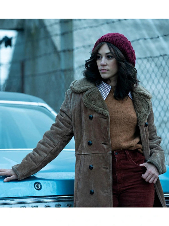 John Wick Mishel Prada Brown Shearling Coat John Wick Mishel Prada Brown Shearling Coat