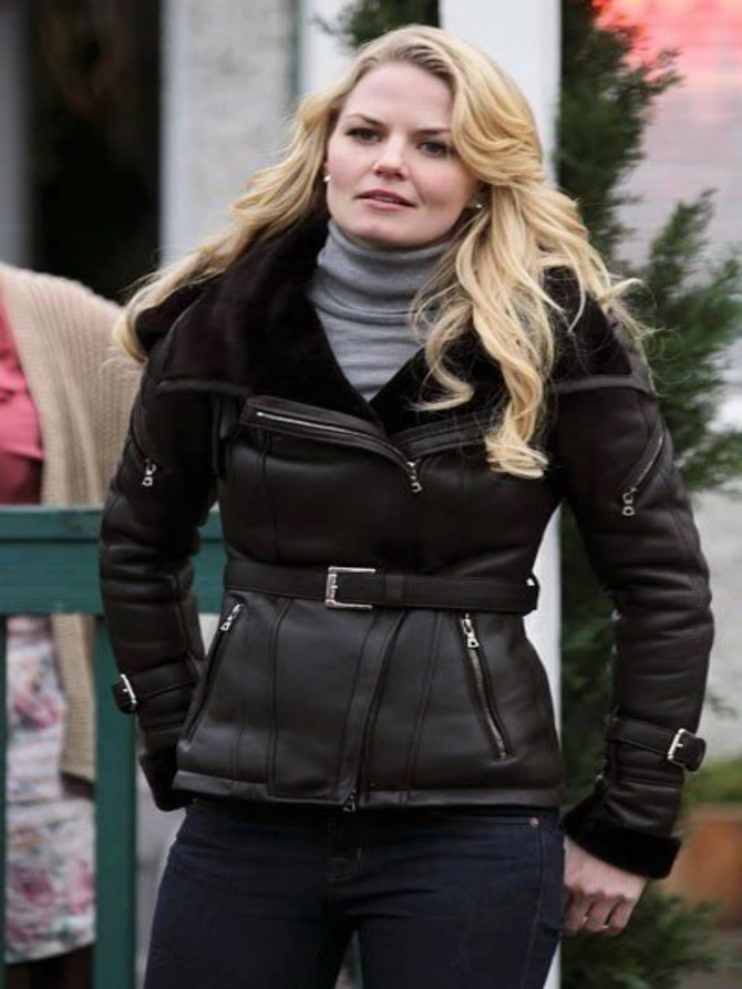 Once Upon a Time Emma Swan Black Leather Jacket Once Upon a Time Emma Swan Black Leather Jacket