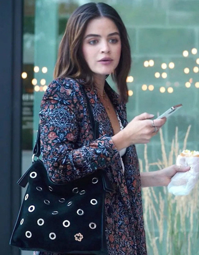 Nicole Matthew Film Puppy Love 2023 Lucy Hale Floral Coat