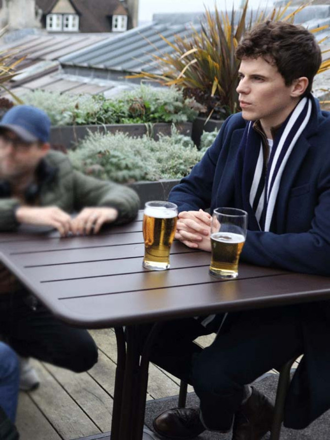 Kent Weber Surprised by Oxford Blue Coat