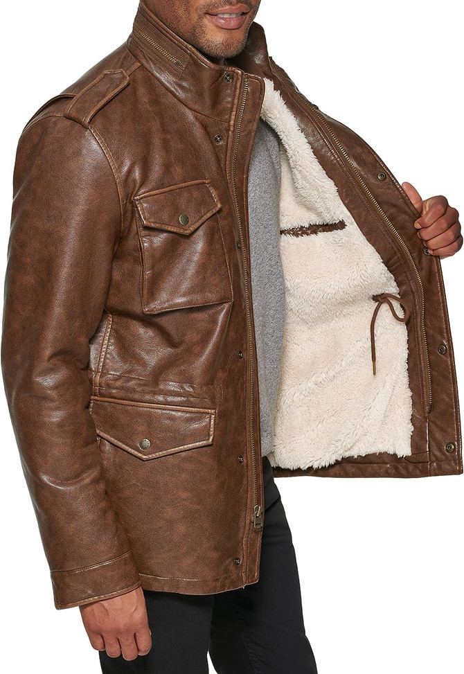 Men's 4-Pocket Brown Real Leather Jacket Men's 4-Pocket Brown Real Leather Jacket