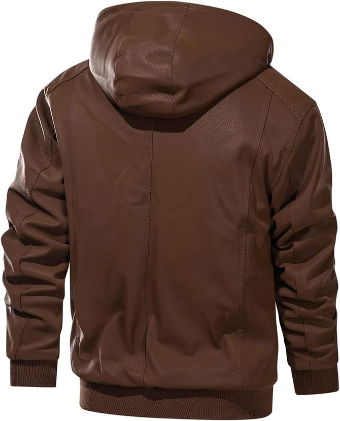 Mens Casual Zip-up Hooded Jacket