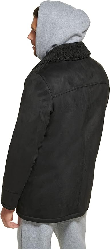 Men's Faux Long Shearling Jacket