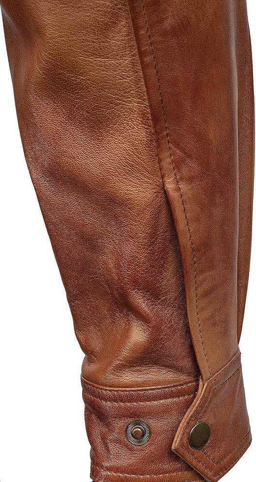 Men's Slim Fit Cafe Racer Motorcycle Leather Jacket