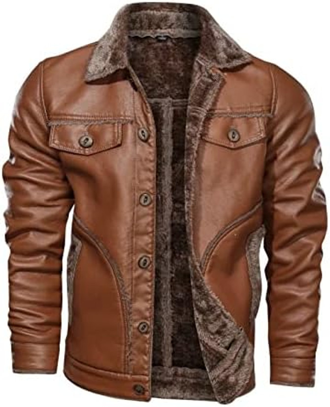 Men's Thick Warm Windbreaker Genuine Leather Jacket Men's Thick Warm Windbreaker Genuine Leather Jacket