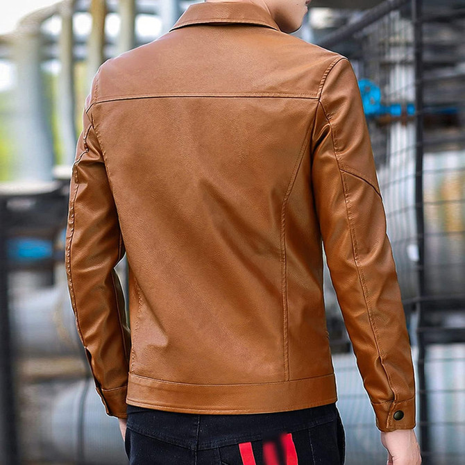 Men's Casual Varsity Leather Jacket
