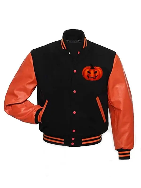 Halloween Black & Orange Varsity Jacket