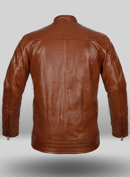 Red Hood Jason Todd Tan Brown Leather Jacket