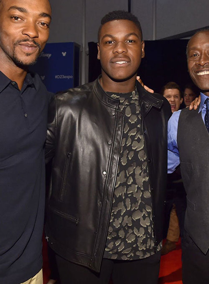 John Boyega Black Leather jacket