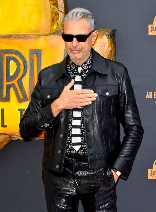 Jeef Goldblum Black Leather jacket