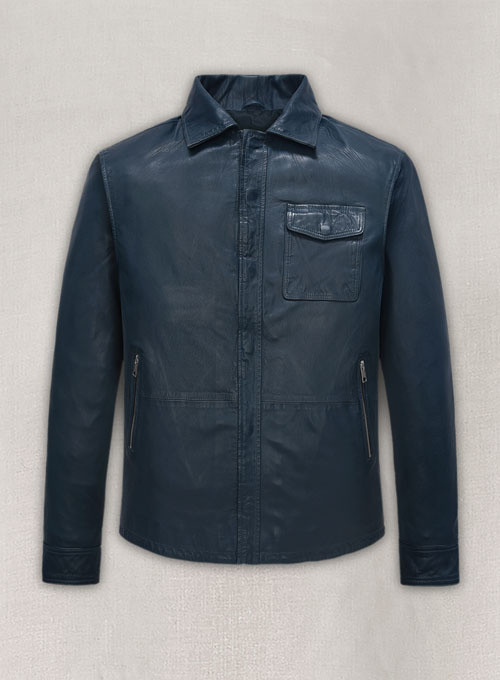 Mike Tyson Blue Leather jacket