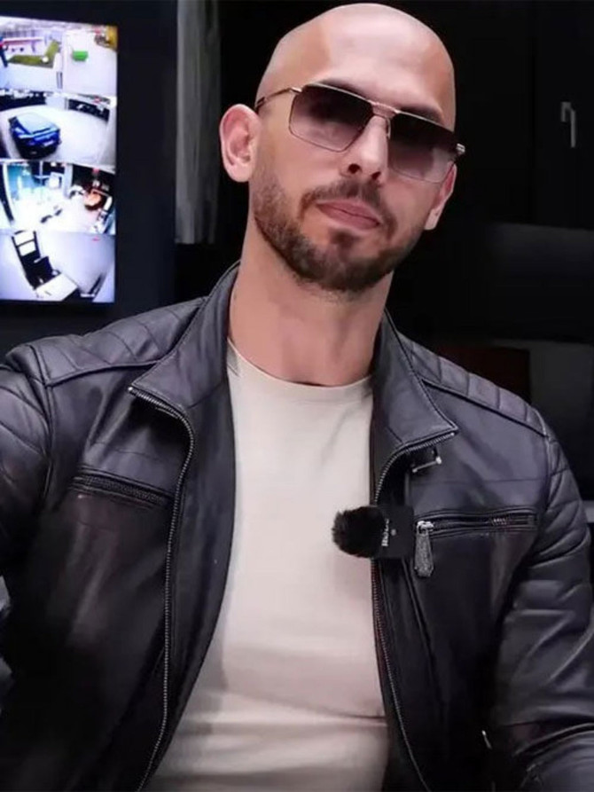 Andrew Tate Black Leather jacket