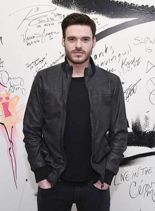 Richard Madden Black Bomber Jacket