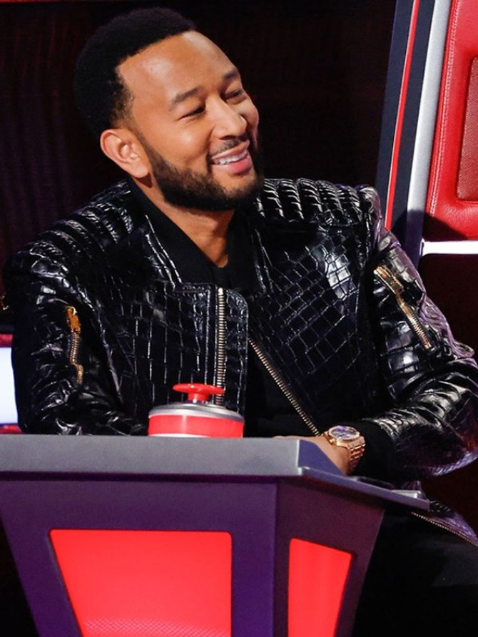 The Voice John Legend Black Leather Jacket