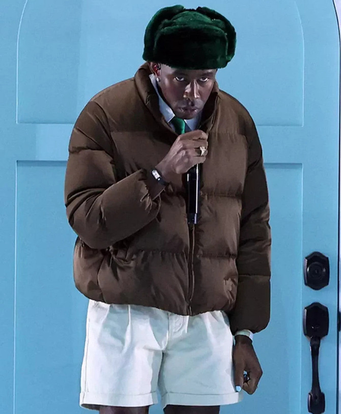 Tyler the Creator Brown Puffer Jacket Tyler the Creator Brown Puffer Jacket