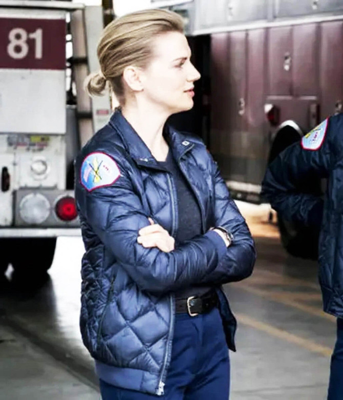 Chicago Fire Sylvie Brett Quilted Puffer Jacket