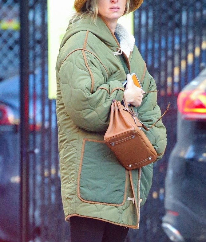Nicky Hilton Street Style NYC Hooded Jacket Nicky Hilton Street Style NYC Hooded Jacket
