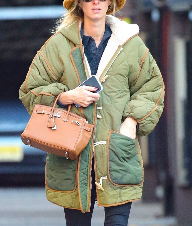 Nicky Hilton Street Style NYC Hooded Jacket Nicky Hilton Street Style NYC Hooded Jacket