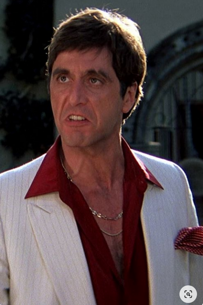 Tony Montana Scarface Costume White 2 Piece Dress Suits
